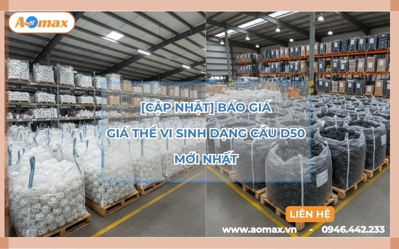 [Cập nhật] Báo giá giá thể vi sinh dạng cầu D50 mới nhất