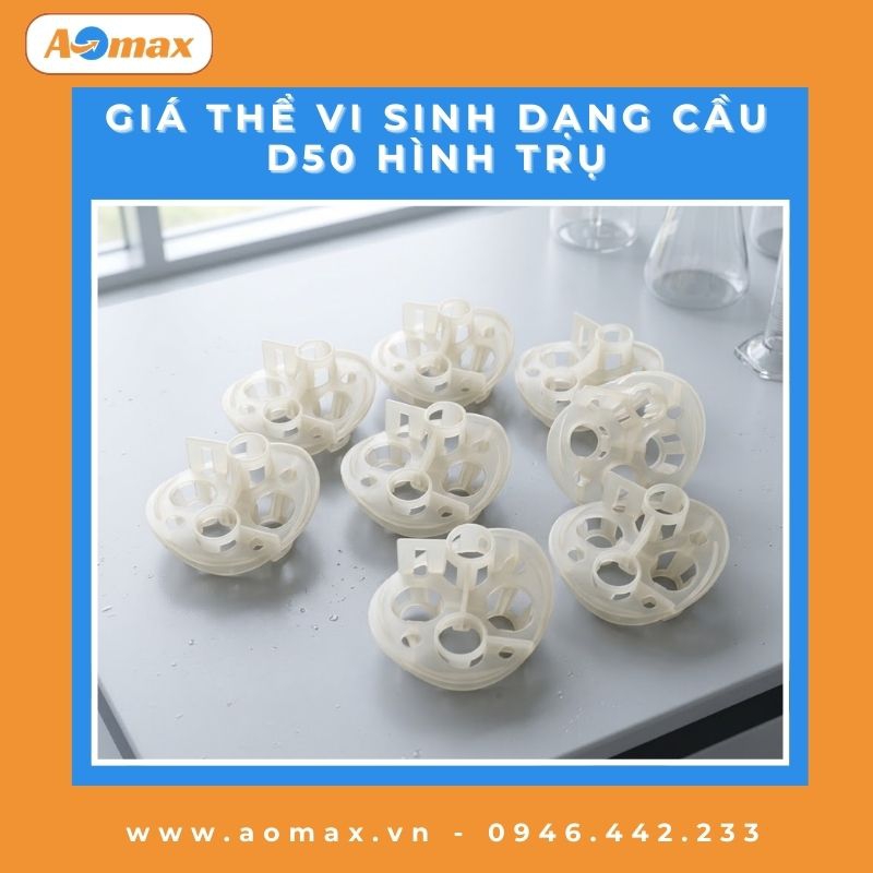 Giá thể vi sinh dạng cầu D50 hình trụ