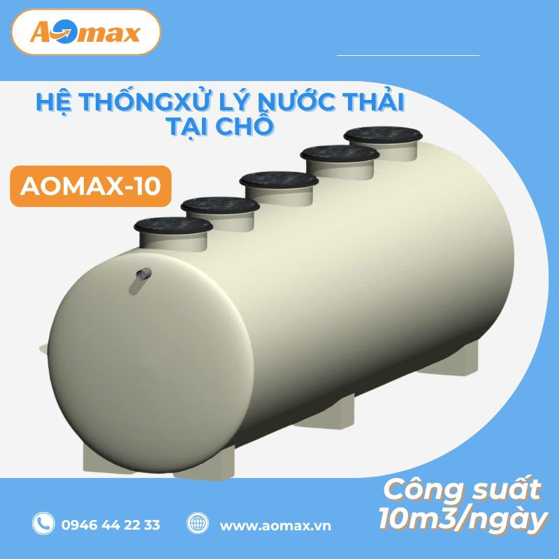 Hệ thống xử lý nước thải tại chỗ AOmax Jokaso 10m3/ngày