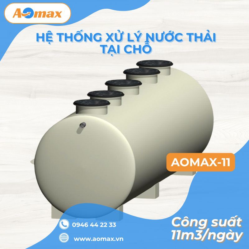 Hệ thống xử lý nước thải tại chỗ AOmax Jokaso 11m3/ngày
