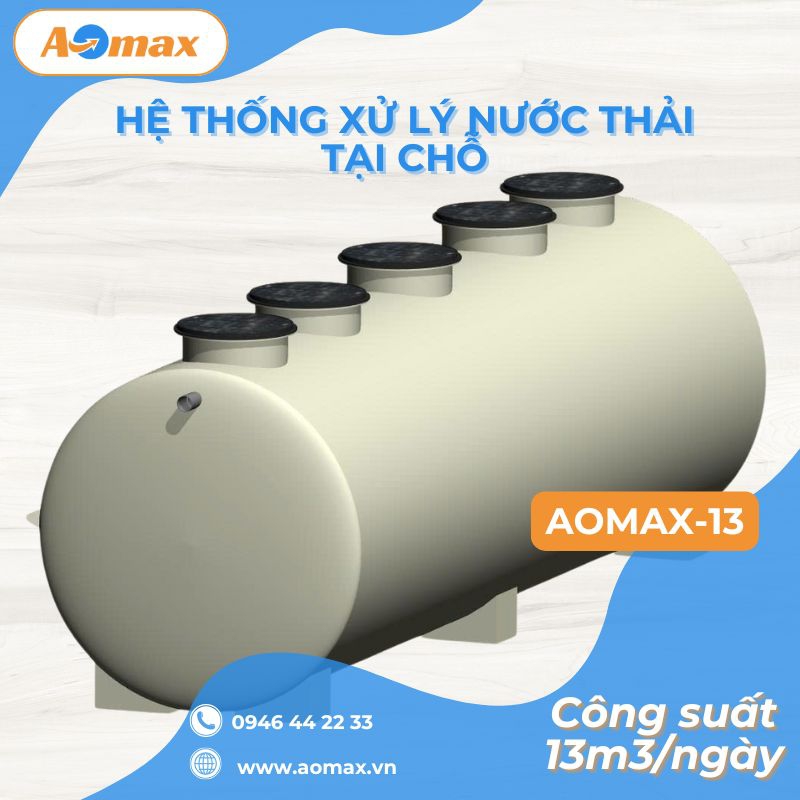 Hệ thống xử lý nước thải tại chỗ AOmax Jokaso 13m3/ngày