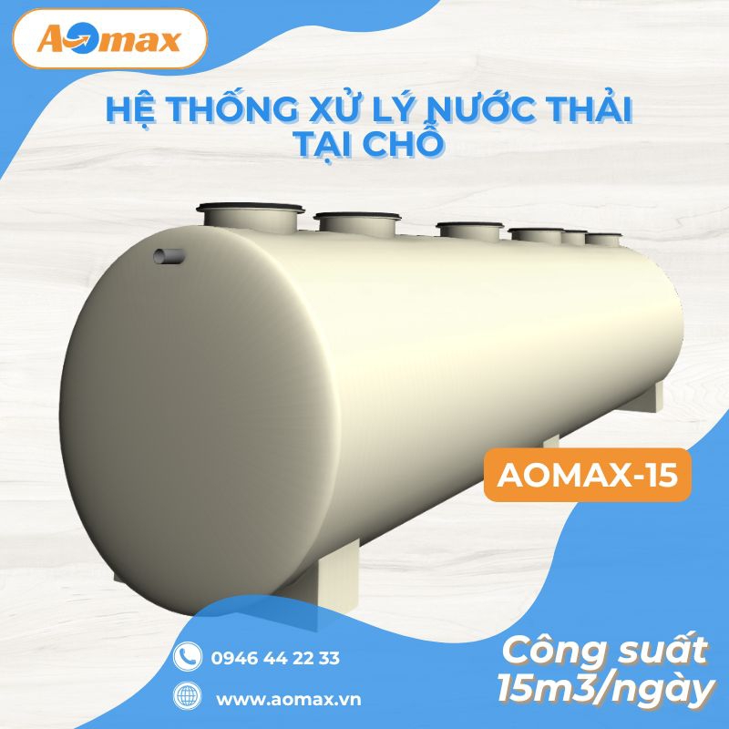Hệ thống xử lý nước thải tại chỗ AOmax Jokaso 15m3/ngày