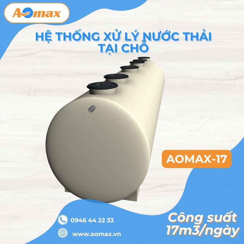 Hệ thống xử lý nước thải tại chỗ AOmax Jokaso 17m3/ngày