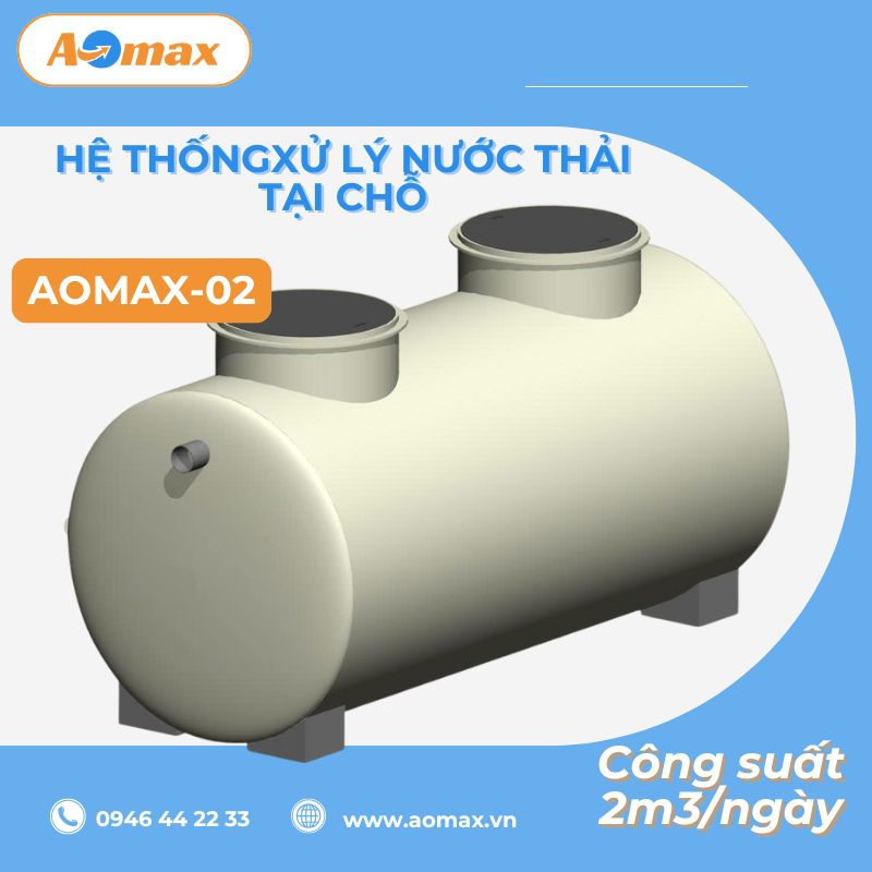 Hệ thống xử lý nước thải tại chỗ AOmax Jokaso 2m3/ngày