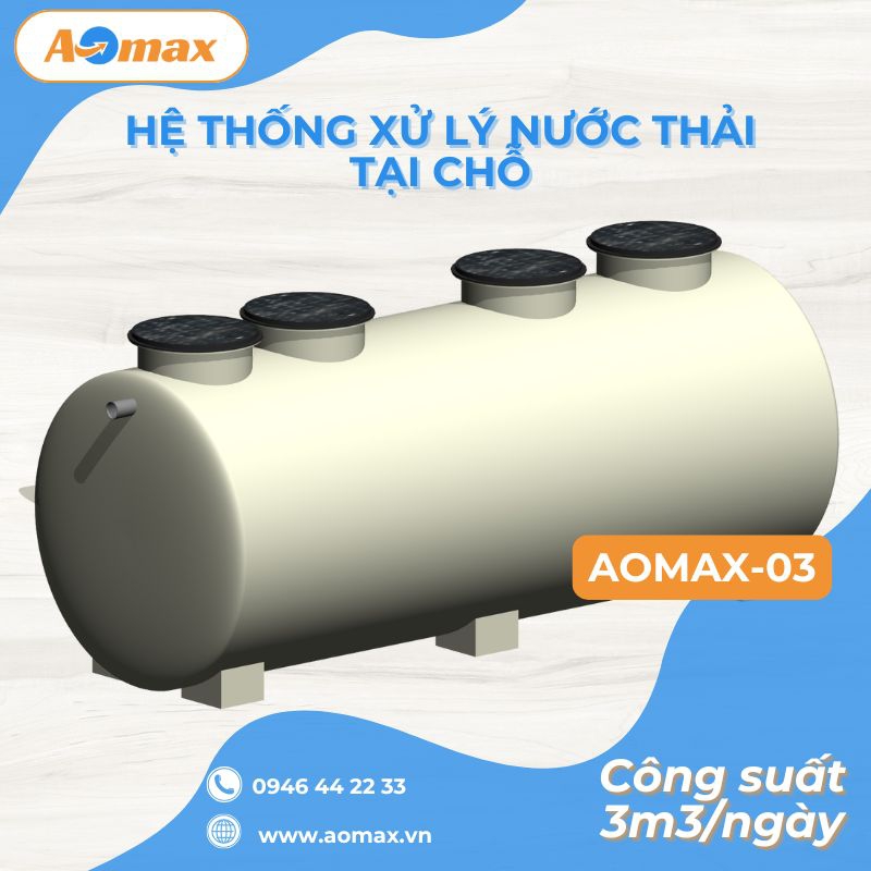 Hệ thống xử lý nước thải tại chỗ AOmax Jokaso 3m3/ngày