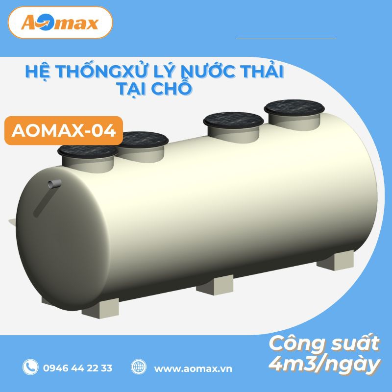 Hệ thống xử lý nước thải tại chỗ AOmax Jokaso 4m3/ngày
