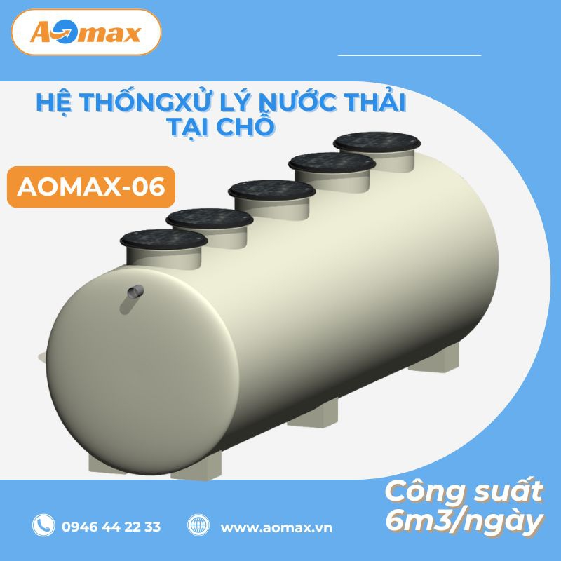 Hệ thống xử lý nước thải tại chỗ AOmax Jokaso 6m3/ngày