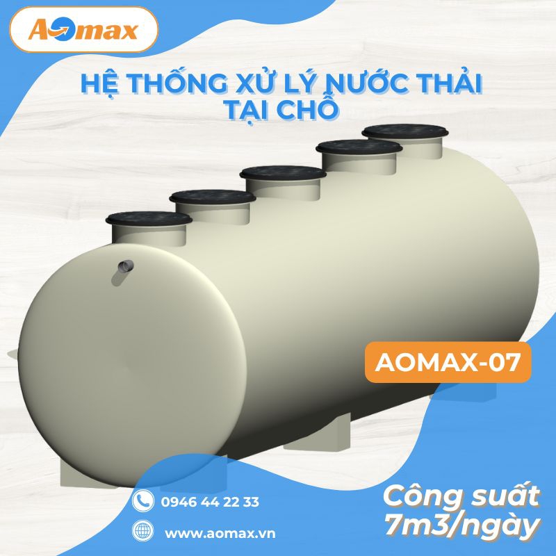 Hệ thống xử lý nước thải tại chỗ AOmax Jokaso 7m3/ngày