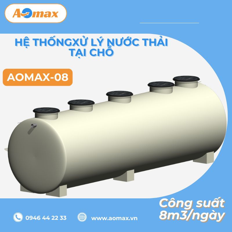 Hệ thống xử lý nước thải tại chỗ AOmax Jokaso 8m3/ngày