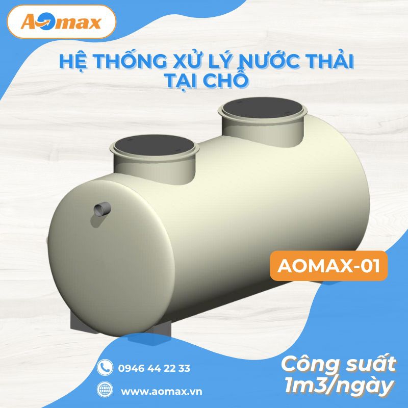 Hệ thống xử lý nước thải tại chỗ AOmax Jokaso 1m3/ngày