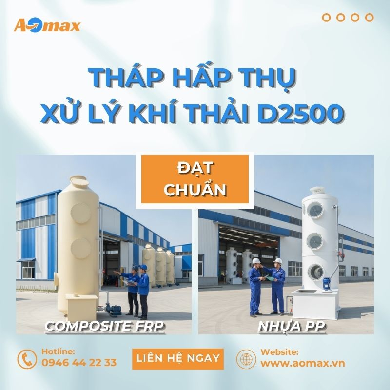 Tháp hấp thụ xử lý khí thải D2500