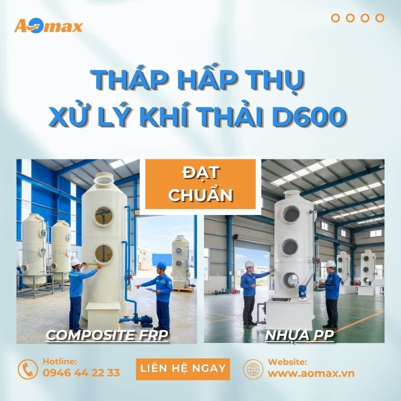 Tháp hấp thụ xử lý khí thải D600