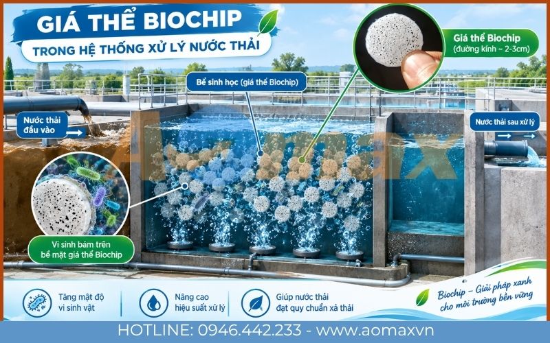 Ứng dụng giá thể Biochip trong xử lý nước thải