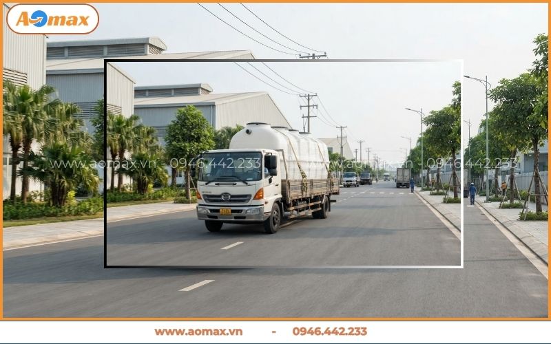 Xe tải chở bể phốt composite 5m3 giao tận chân công trình