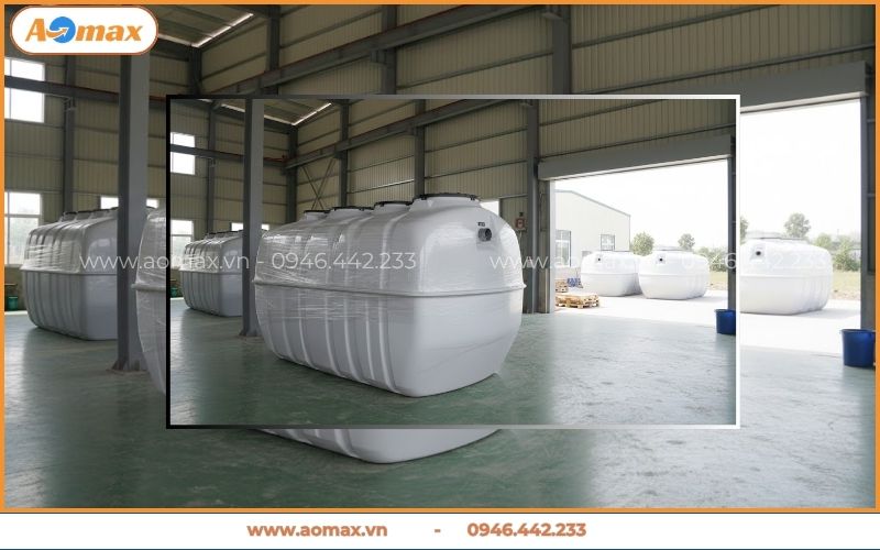 Bể phốt composite 5m3 hoàn thiện chờ xuất xưởng