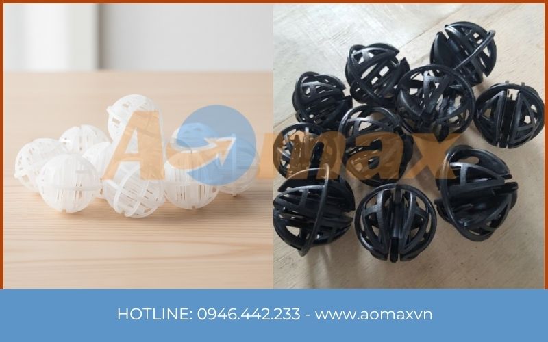 Hình ảnh thực tế giá thể vi sinh dạng cầu D50