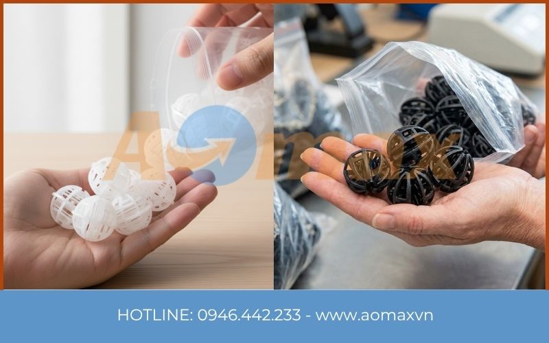 Cận cảnh nan cánh giá thể vi sinh dạng cầu D50 dày dặn