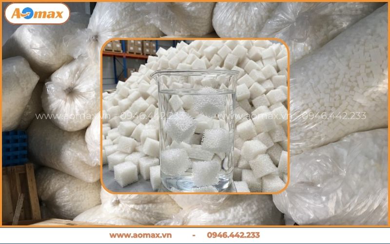 Hình ảnh thực tế giá thể vi sinh dạng mút xốp PU