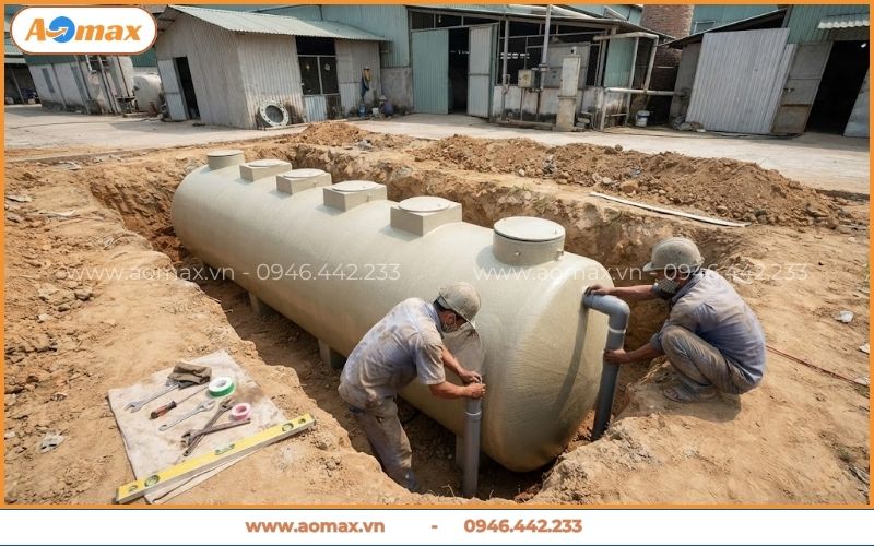 AOmax thi công lắp đặt trạm xử lý nước thải dệt nhuộm