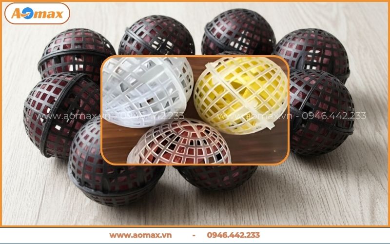Mẫu giá thể vi sinh dạng cầu D100 gửi khách hàng thử nghiệm