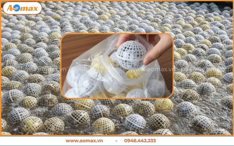 Giá thể vi sinh dạng cầu D100 giá tốt, chất lượng cao