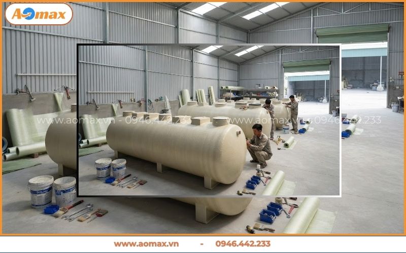 Sản xuất bồn Composite FRP dùng cho xử lý nước thải khách sạn