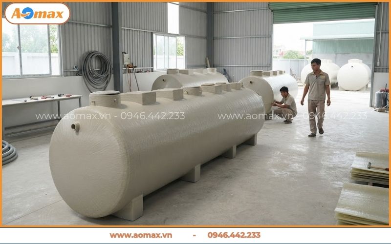 Sản xuất module composite xử lý nước thải sinh hoạt tại xưởng