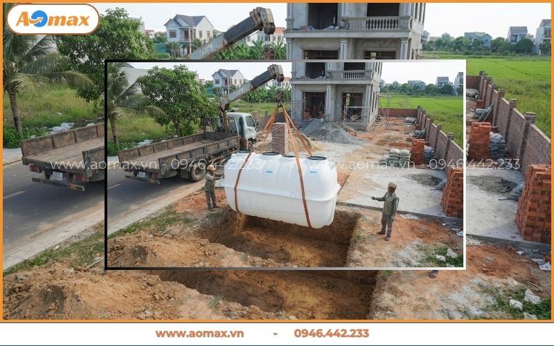 Thi công đường ống xử lý nước thải sinh hoạt gia đình chống rò rỉ