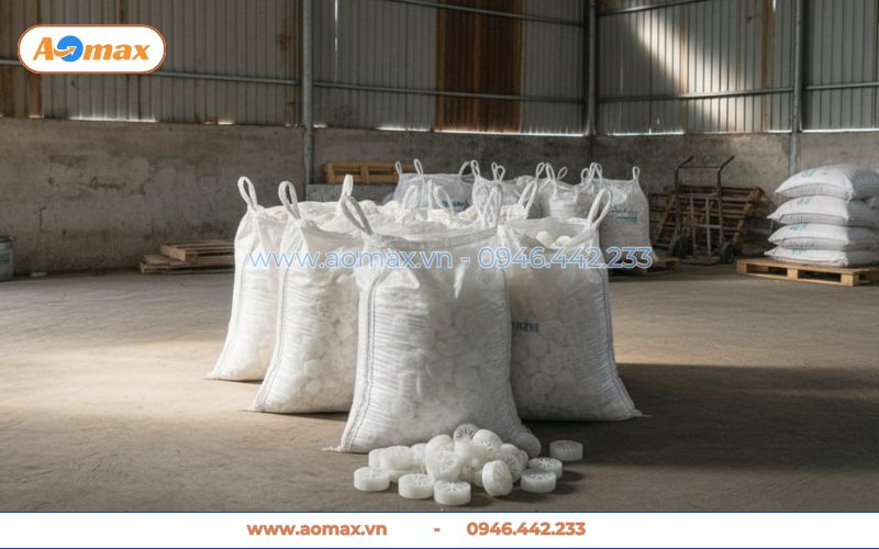 Giá thể bánh xe D15 cho bể xử lý nước thải