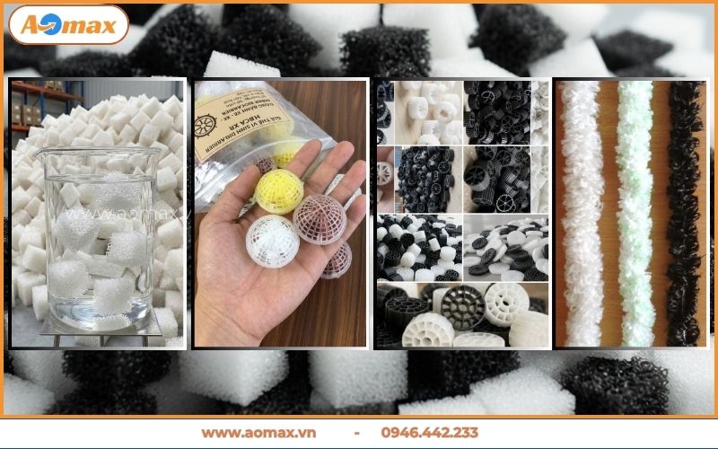 So sánh giá thể mút xốp với giá thể nhựa MBBR dạng cầu, bánh xe, dạng sợi