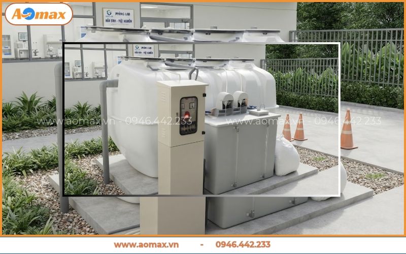 Hoàn thiện bàn giao hệ thống xử lý nước thải phòng xét nghiệm