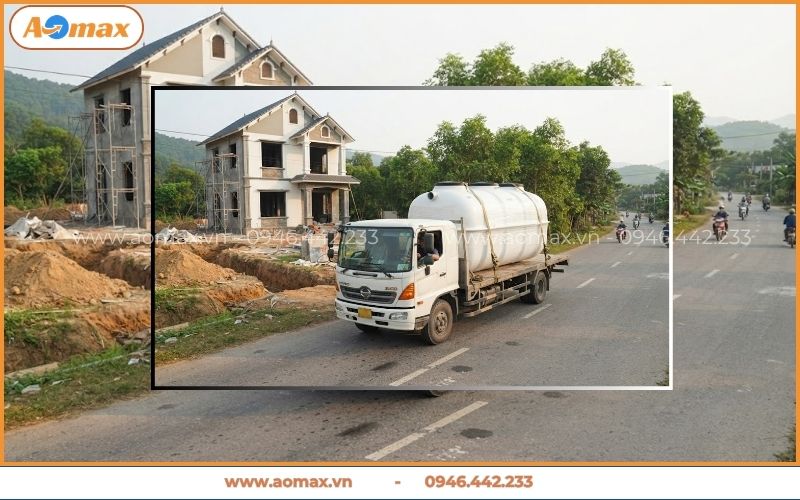 Vận chuyển module hệ thống xử lý nước thải sinh hoạt gia đình