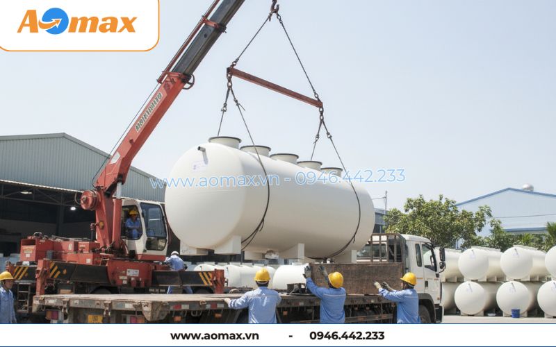 AOmax vận chuyển hệ thống xử lý nước thải tại chỗ 11m3 lên xe