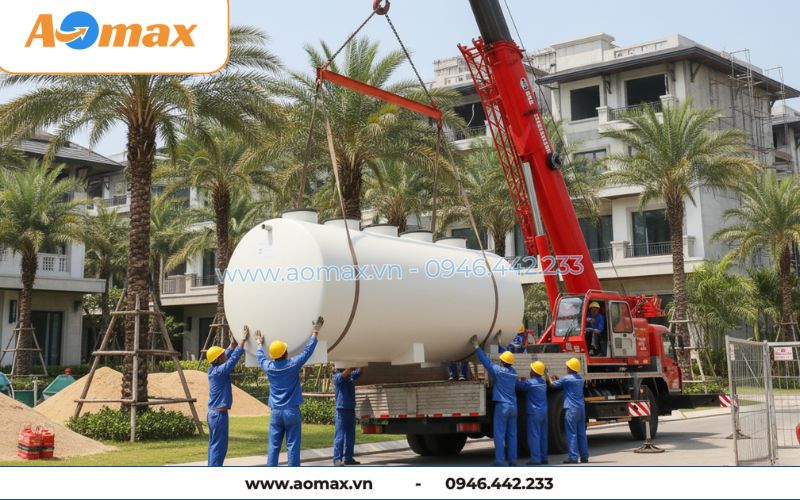 Hệ thống xử lý nước thải tại chỗ 12m3/ngày AOmax Jokaso cho resort khu nghỉ dưỡng