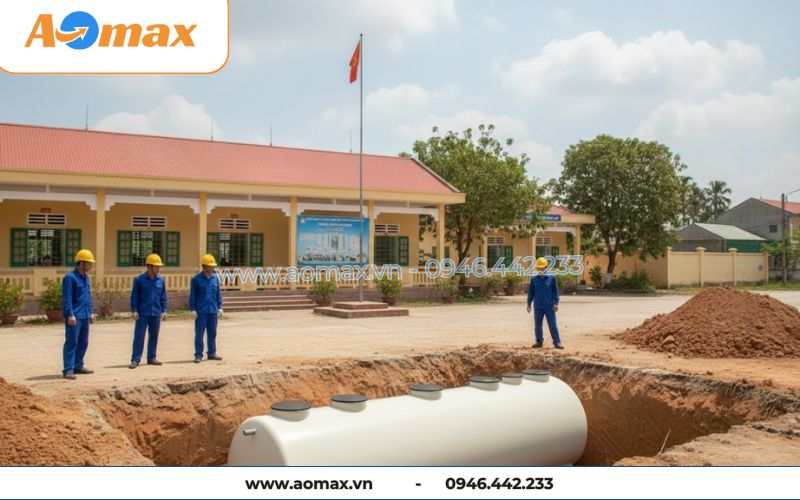 Dự án lắp đặt hệ thống xử lý nước thải tại chỗ 15m3/ngày cho trường học