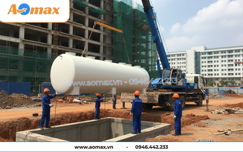 Thi công lắp đặt hệ thống xử lý nước thải tại chỗ 16m3