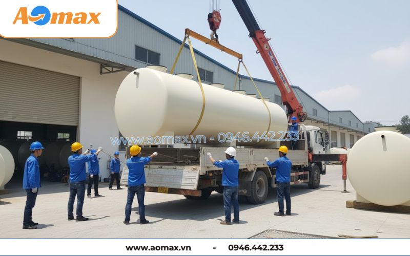 Xe cẩu hệ thống xử lý nước thải tại chỗ 17m3 đi tỉnh