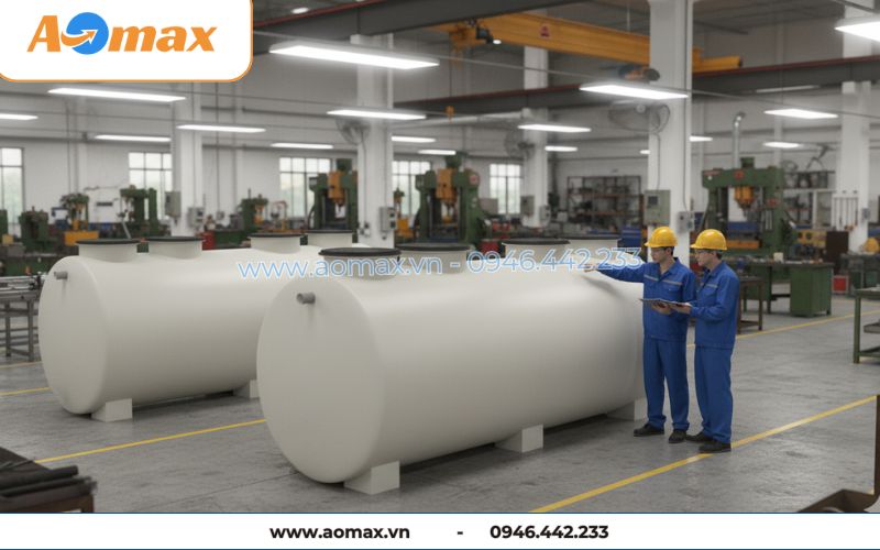 Xưởng sản xuất hệ thống xử lý nước thải tại chỗ 3m3 AOmax Jokaso.
