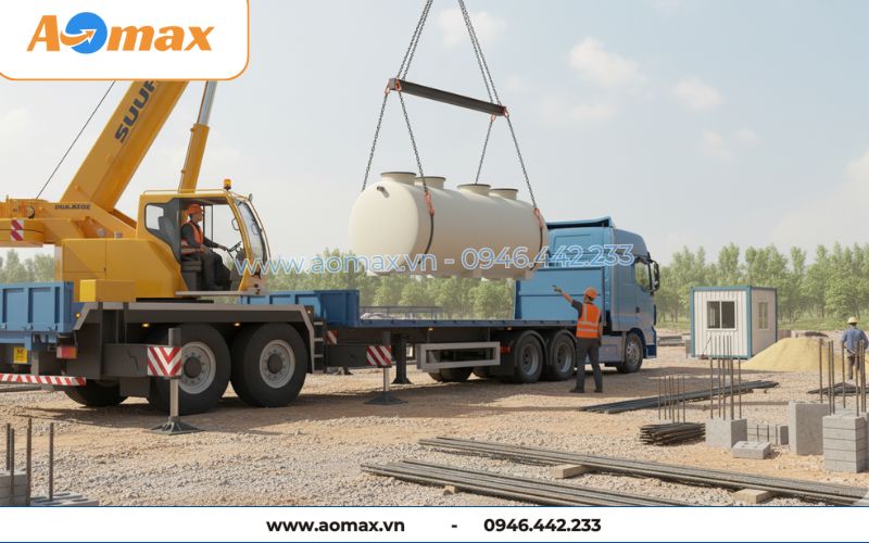 Công trình lắp đặt hệ thống xử lý nước thải tại chỗ 3m3 AOmax Jokaso.