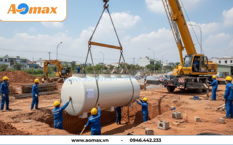 AOmax lắp đặt hệ thống xử lý nước thải tại chỗ 5m3/ngày