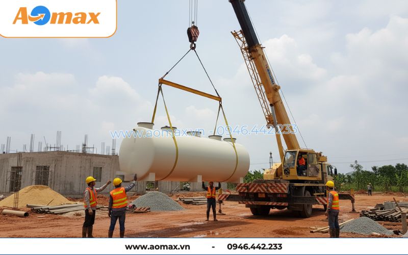 Thi công hệ thống xử lý nước thải tại chỗ 8m3/ngày AOmax Jokaso