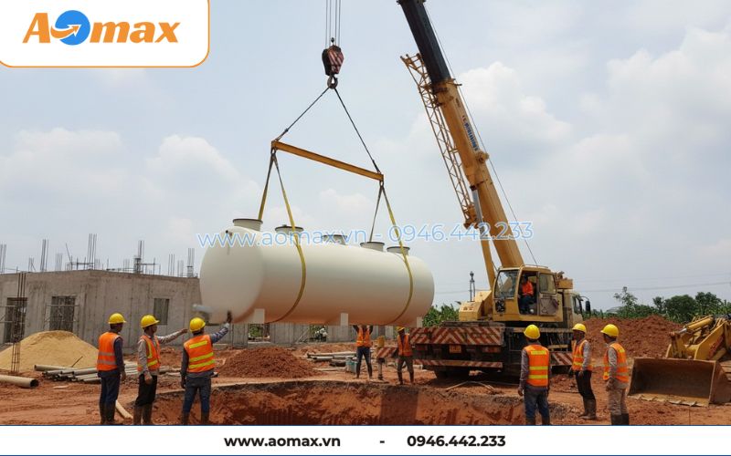 AOmax lắp đặt hệ thống xử lý nước thải tại chỗ 8m3/ngày trọn gói