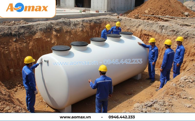 AOmax thi công lắp đặt hệ thống xử lý nước thải tại chỗ 9m3/ngày giá tốt