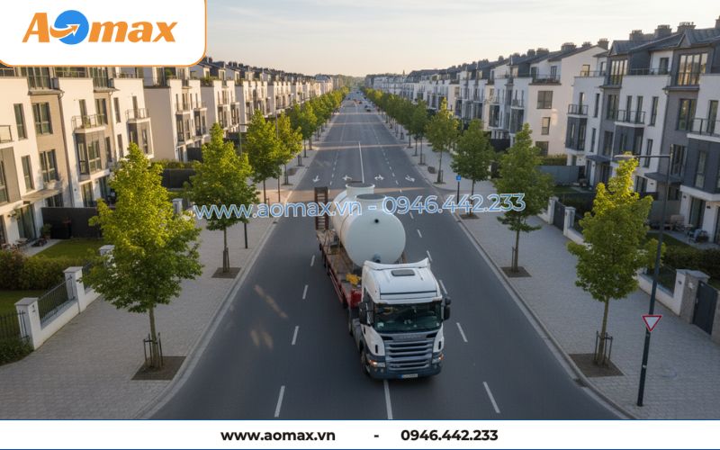 Vận chuyển hệ thống xử lý nước thải tại chỗ 1m3 AOmax Jokaso.