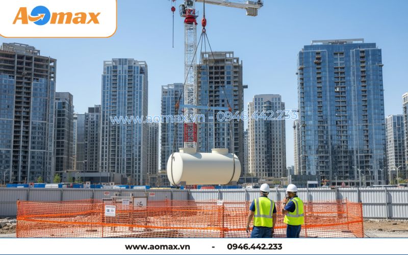 Lắp đặt hệ thống xử lý nước thải tại chỗ 1m3 AOmax Jokaso.