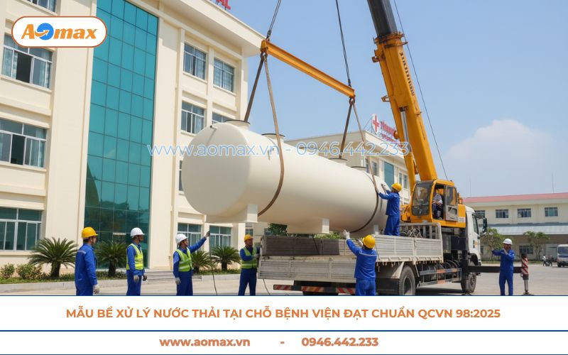 Module xử lý nước thải tại chỗ bệnh viện composite độ bền cao.