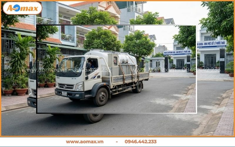 Vận chuyển module hệ thống xử lý nước thải y tế đến công trình