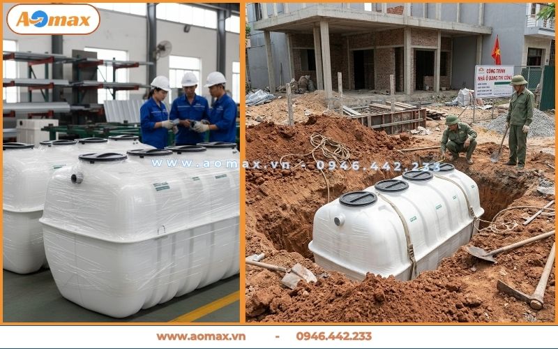 Cách chọn dung tích để có giá bể tự hoại Composite rẻ.