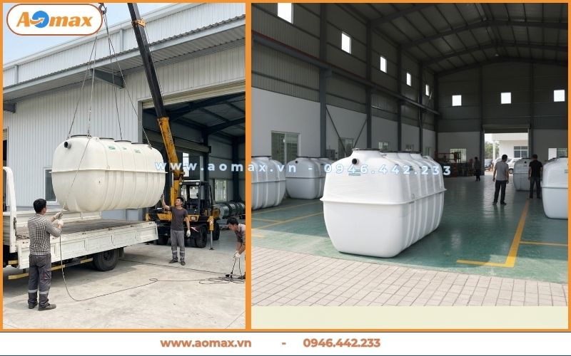 AOmax cam kết giá bể tự hoại Composite rẻ nhất.