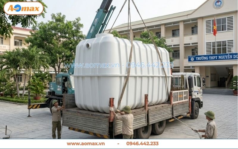 Bể tự hoại Composite 10m3 chống ăn mòn hóa chất tốt